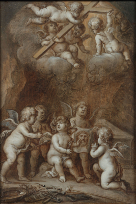 Pieter van Avont, 'Angels taking the Cross to Heaven'