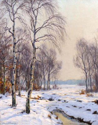 Winter Landschap - Johannes (Johan ) Meijer