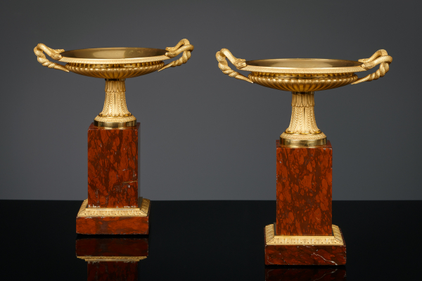 Pair of French Restauration Tazza