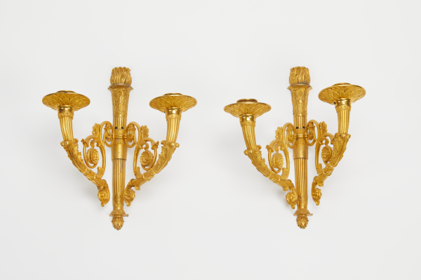 Pair of Small Empire wall lamps