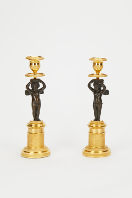 Small size pair Empire candlesticks