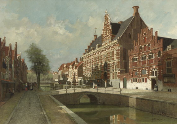 View on the Turfmarkt with Chancellery Leeuwarden - Johannes Christiaan Karel Klinkenberg