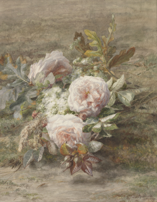 Flower still life with roses - Gerardina Jacoba van de Sande Bakhuyzen