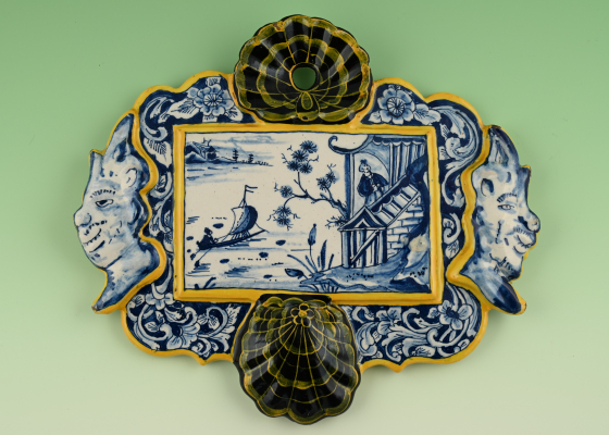 An extremely rare Delft plaque