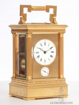 A rare French carriage clock with musical mechanism, Breguet Paris, circa 1860.