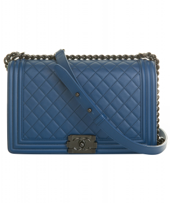 Chanel New Medium Blue Foncé 'Boy' Bag - Chanel