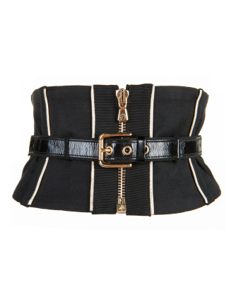 Dolce & Gabbana Tie-Up Detail Corset Black Belt - Dolce & Gabbana