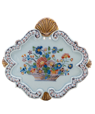 A Polychrome Plaquette with Flower Basket