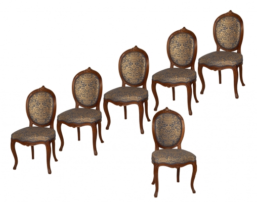 A Set of Six Louis XVI Dining - Chairs