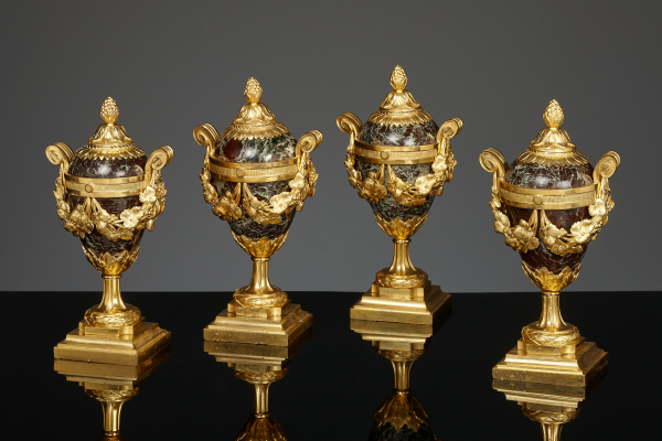 Four French Louis XVI mounted vases