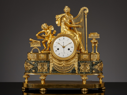 French Empire mantel clock, Laurent