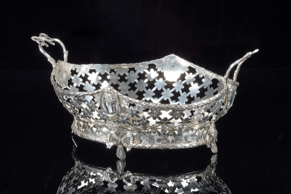 Dutch silver Louis XVI bread basket, Willem Pont, Amsterdam