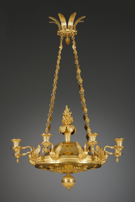 Franse Empire achtarmige discuskroon