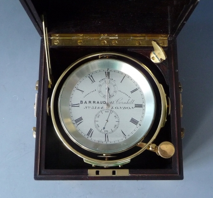 An excellent two day marine chronometer, no.5184, Barraud, London,  c. 1890.