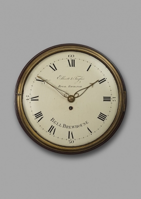 A fine and compact 19th century mahogany wall clock, Ellicott & Taylor, London, c.1815.
