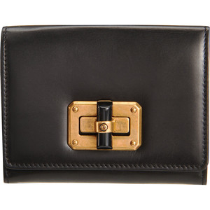Lanvin Black Leather Happy Mini Wallet - Lanvin