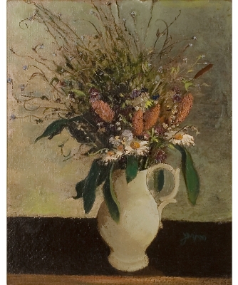 Floris Jespers - Flowers in White Vase - Floris Jespers