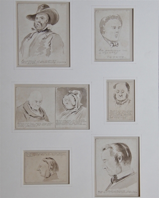 Pieter van Loon: seven small drawings 'Character Studies'