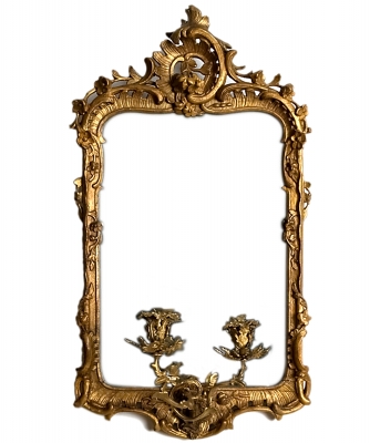 A Mid 18th Century Carved Giltwood Mirror