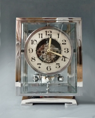  A fine Art Deco model Atmos clock, chrome  no 4354, by Jean Leon Reutter, circa 1930.