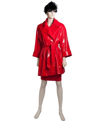 Frans Molenaar Red Patent Trench Coat w Skirt - Frans Molenaar