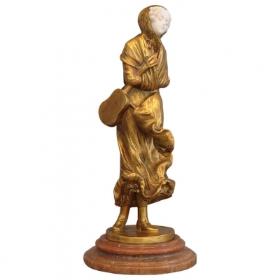 A charming ormolu ‘Art Nouveau’ bronze figure, signed Alonzo, circa 1890