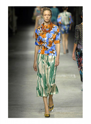 SS 2008 Dries van Noten Silk Short Sleeve Blouse - Dries van Noten ...