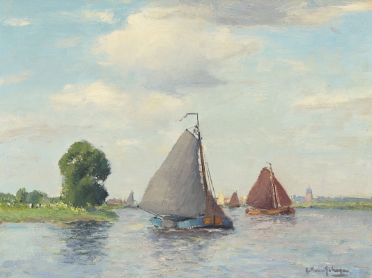 Sailboats - Gerbrand Frederik van Schagen