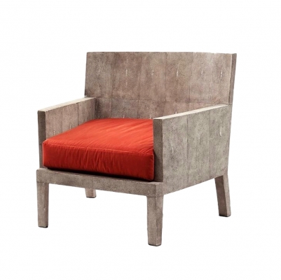 F05 R&Y Augousti Chair Art Deco/Jean Michel Frank style shagreen panels