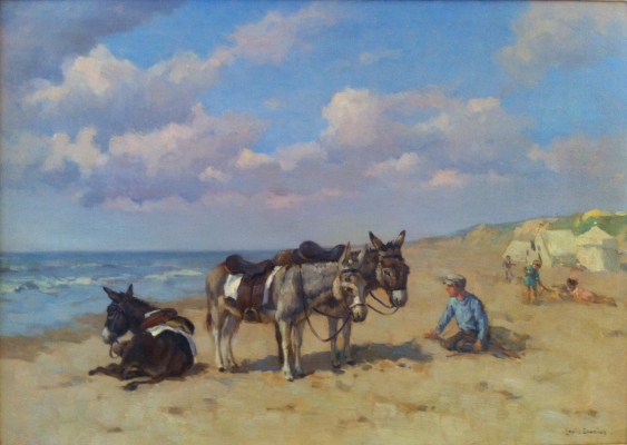 Donkeys on the beach - Louis Soonius