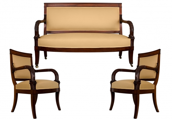 A Mahogany French Empire Suite