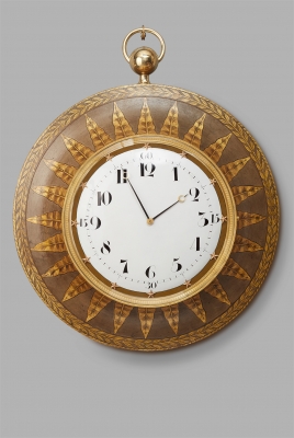 A hugely decorative French ‘Empire’ wall clock, circa 1820