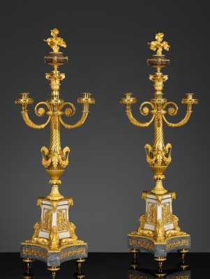 Pair of French Louis XVI Candelabra attributed to Pierre-Philippe Thomire