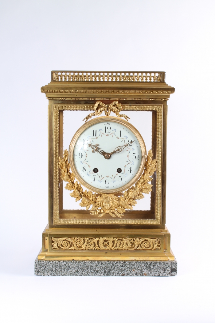 French louis xvi gilt bronze mantle clock