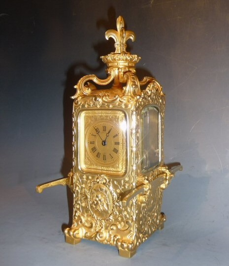 Exclusive gilt bronze portable coach clock, by Lawson & Son, Paris, France  circa 1890. | Van Dreven