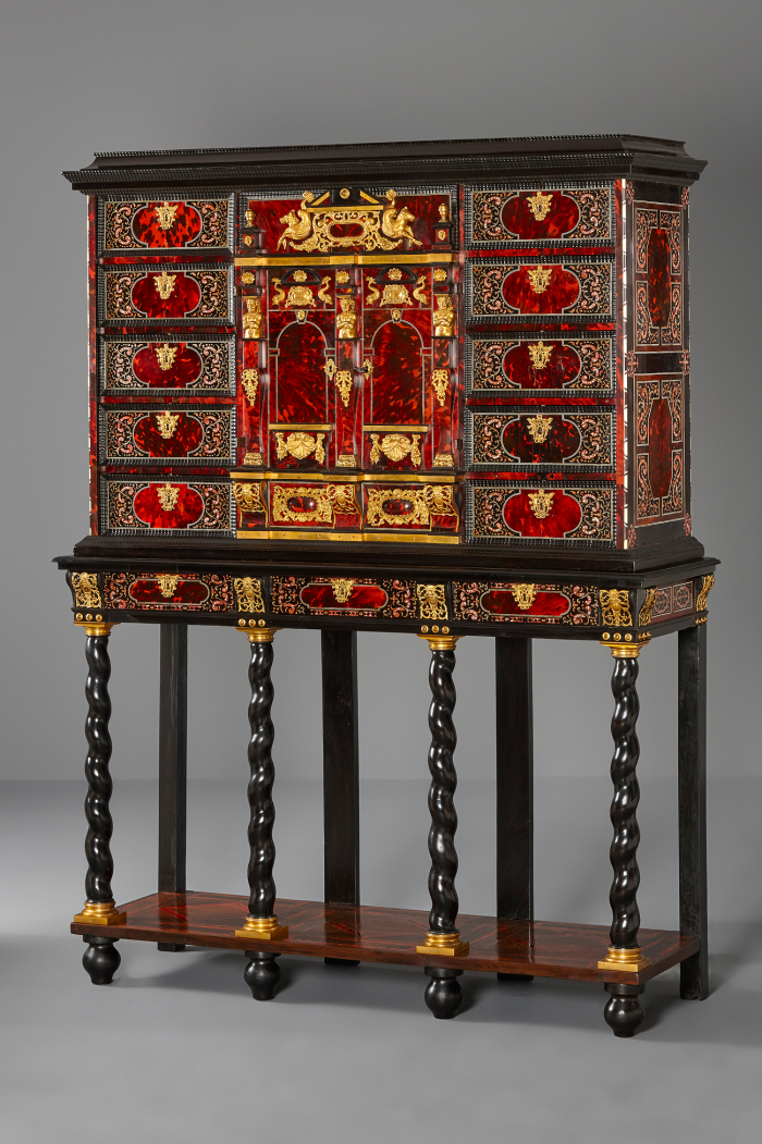 Flemish Lacquer inlaid and Tortoiseshell Cabinet-on-stand, Antwerp ...