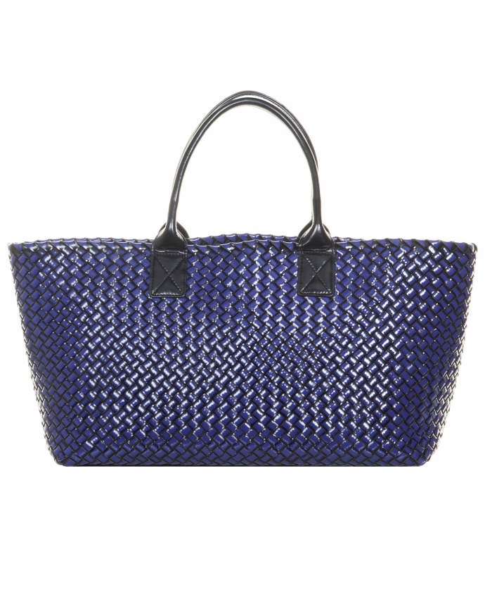 Bottega Veneta Purple Patent Leather Cabat - Medium