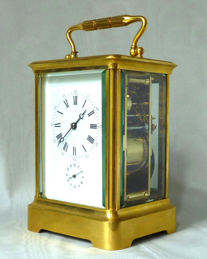 A fine French carriage clock, gilt case with grande sonnerie, circa 1870. |  Van Dreven