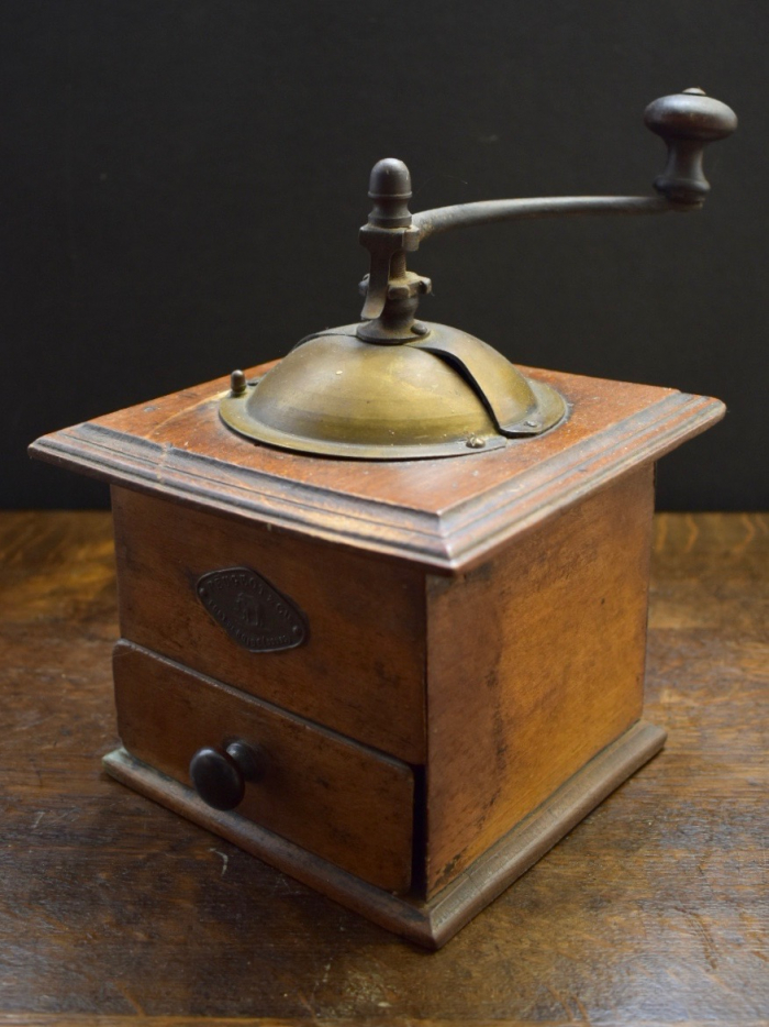 Vintage French Wooden PEUGEOT & Cie Coffee Grinder | Hart