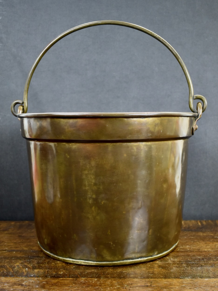 Antique Dutch 18th Century Patinated Brass Pan. | Hart