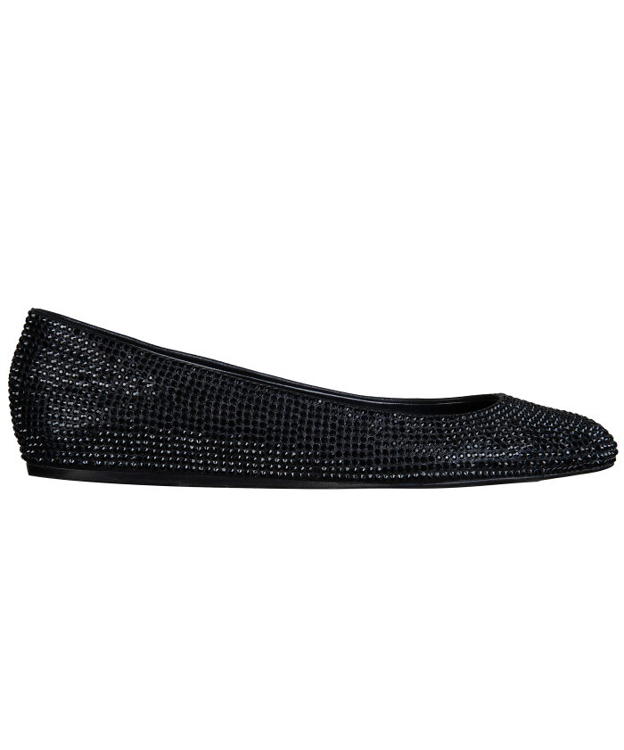 Le Silla Ballet Flats in Black with Strass Embellishment - Le Silla ...