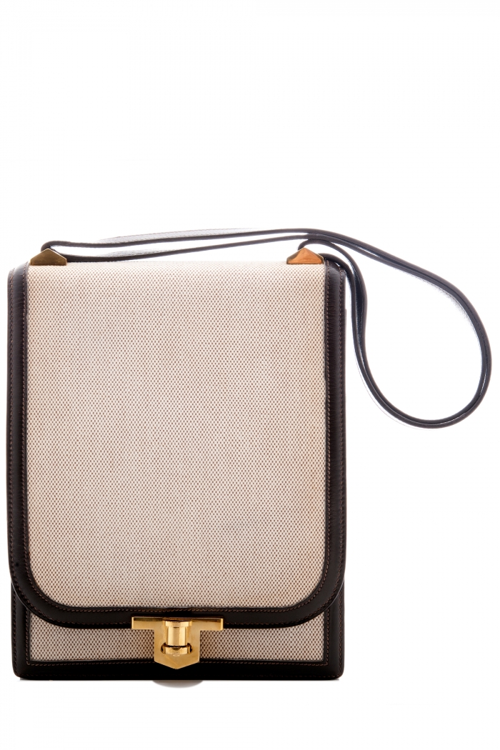 Chantilly' Nappa Leather handbag Black & Gold
