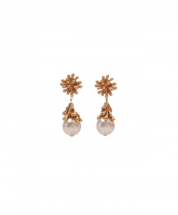 Christian Lacroix Anemone Pearl Drop Clip On Earrings - Christian ...