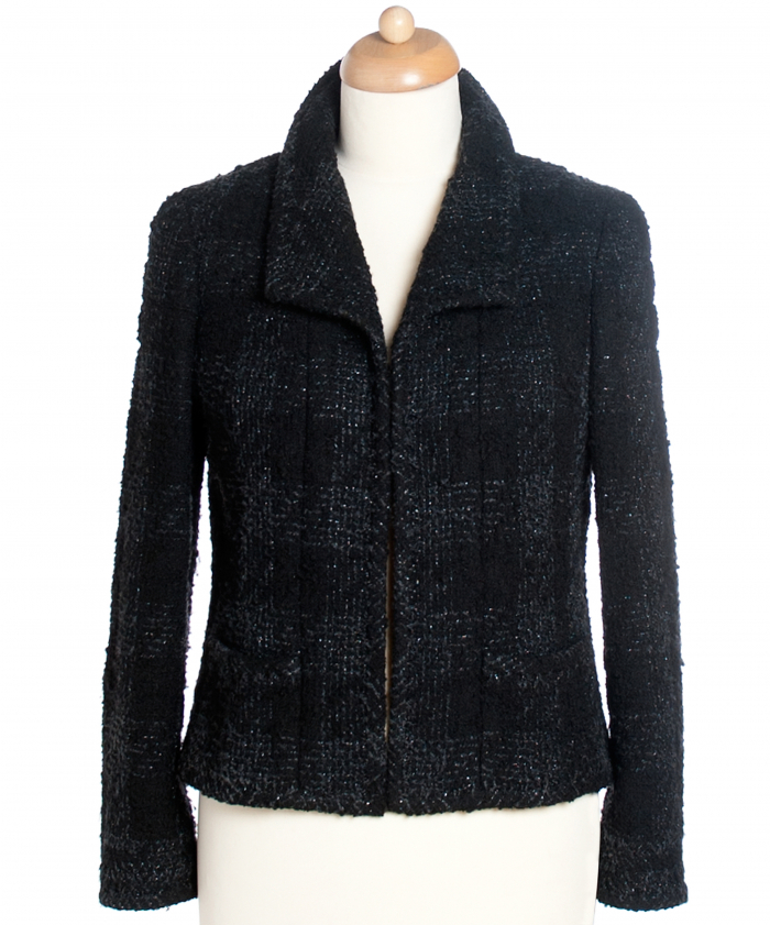 Chanel Black Tweed Boucle Jacket - Chanel | La Doyenne