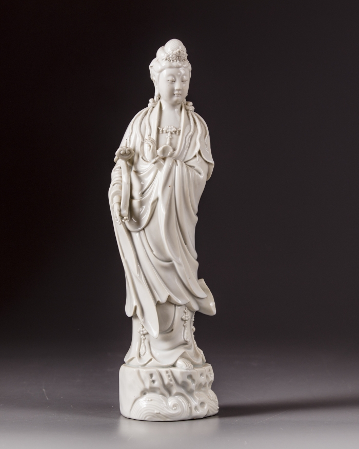 A blanc de chine Dehua Guanyin figure | OAA