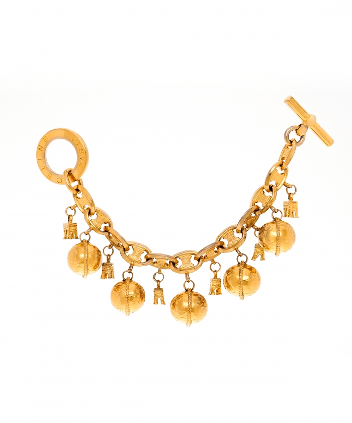 Céline Arc De Triomphe And Globe Charm Bracelet - Celine Céline Arc De Triomphe And Globe Charm Bracelet - Celine
