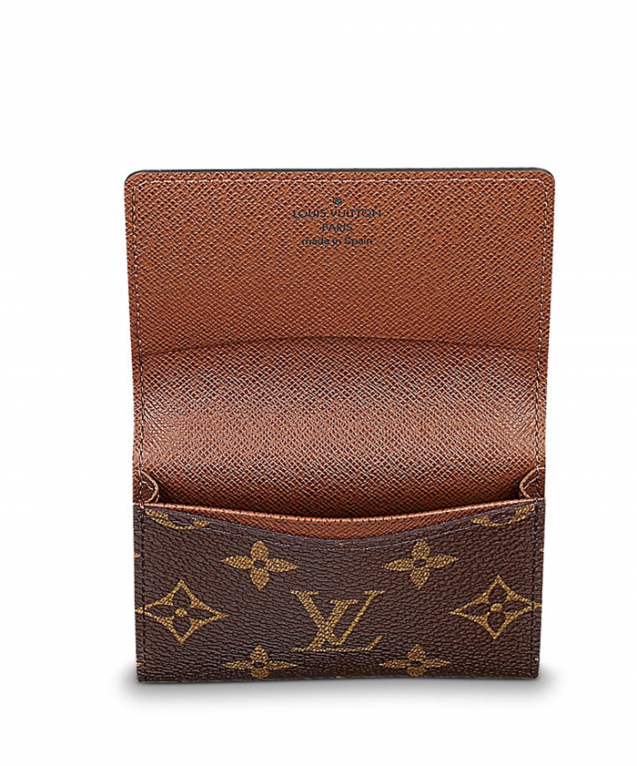 Louis Vuitton Envelope Business Card Holder in Coated Canvas with Goldtone   US