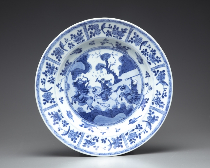 A large Chinese blue and white 'warriors' charger | OAA