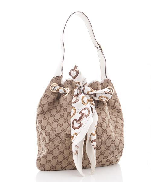 Gucci GG Canvas Positano Scarf Tote Bag (SHG-33355) – LuxeDH