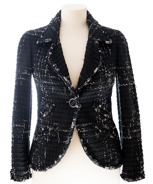 Chanel Black Fantasy Tweed Boucle Blazer 08C - Chanel | La Doyenne